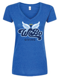 Women Blue V-Neck